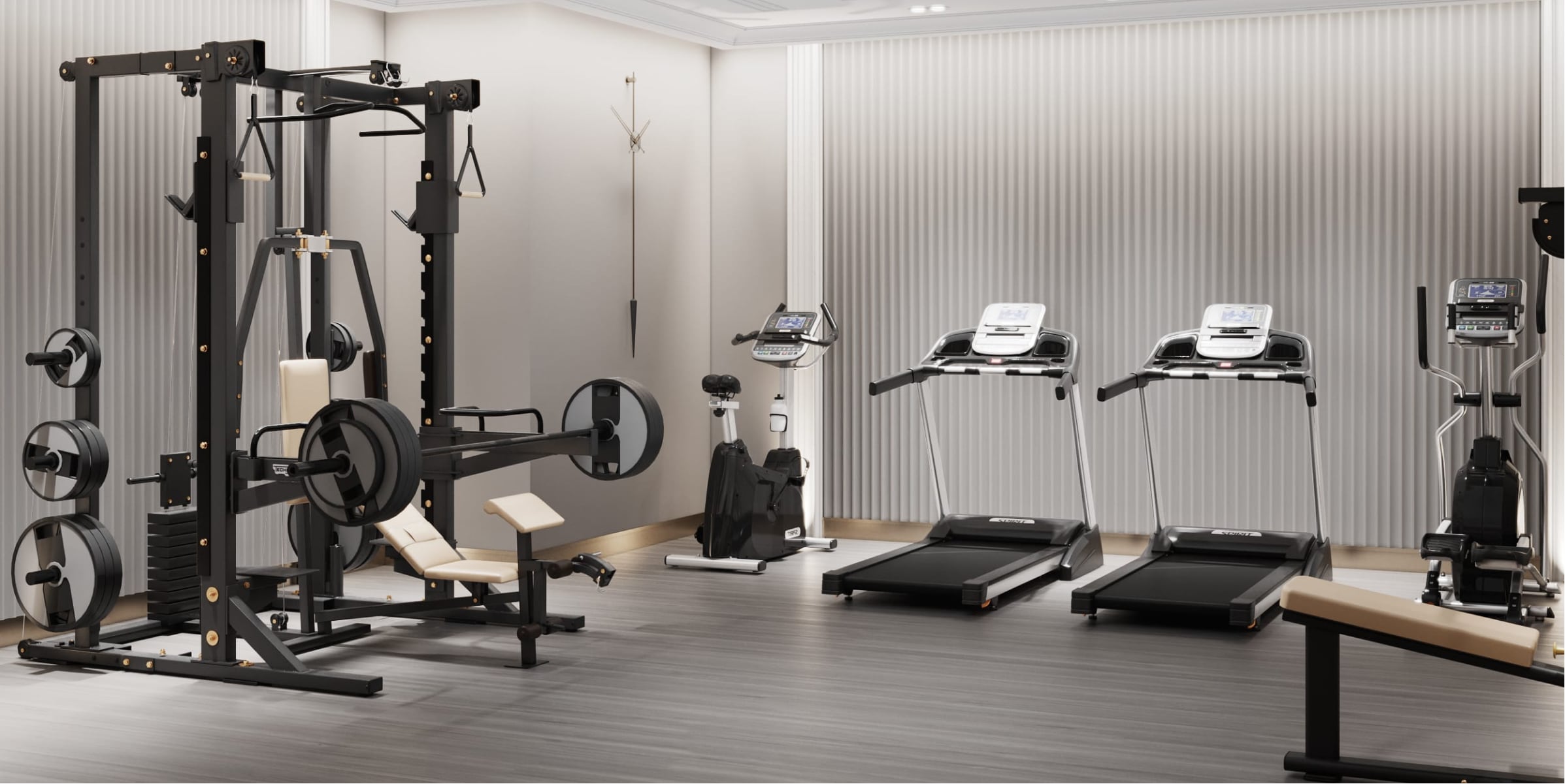 Зона кардио и силовых тренажёров Зона кардио и силовых тренажёров