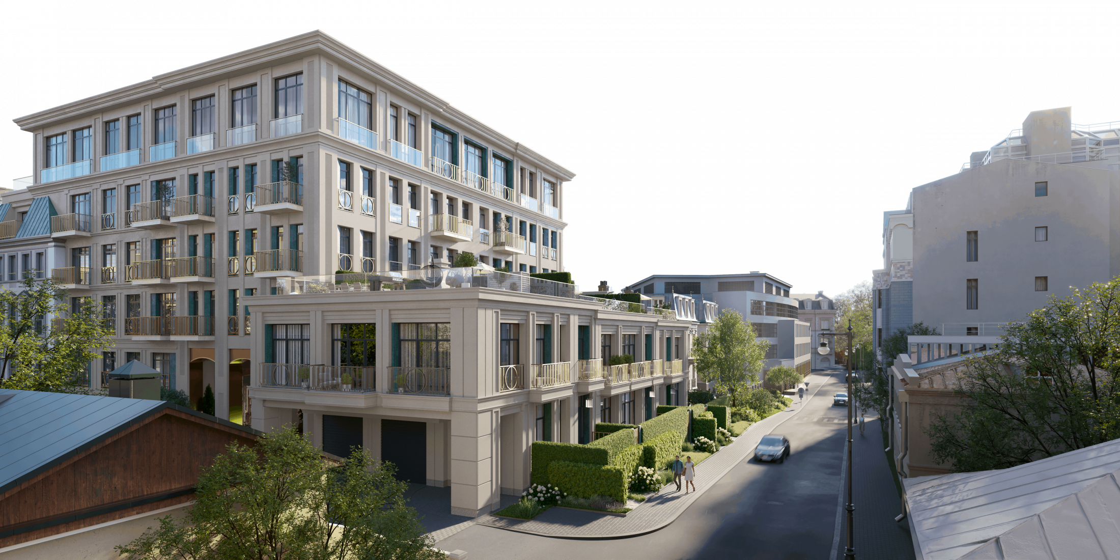 Вид со 2-го Обыденского переулка на Дом на Остоженке Обыденский № 1 Обыденский № 1 Дом на Остоженке – Вид со 2-го Обыденского переулка